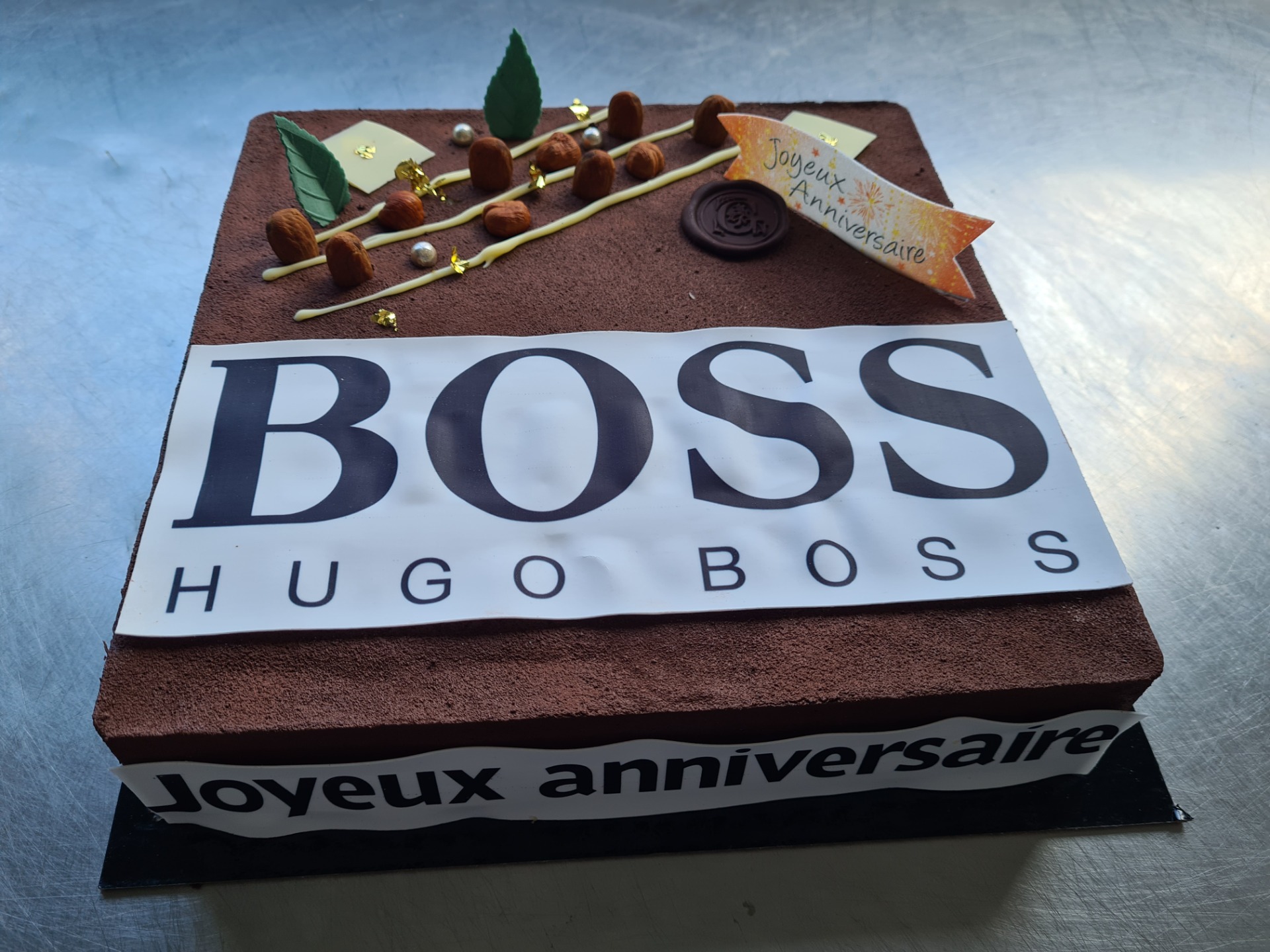 Entremet chocolat avec son flocage velours
